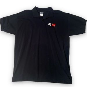 SICK EMBROIDERED LARGE GILDAN POLO